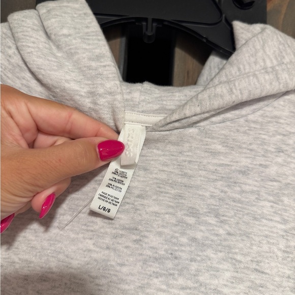 SKIMS Gray Cotton Fleece Hoodie L - Picture 3 of 5